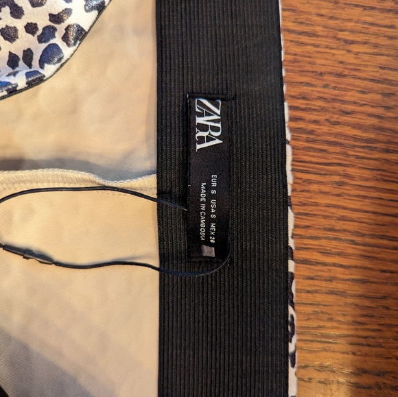 Zara NWOT Leopard Print Faux Leather Pants - Picture 5 of 5